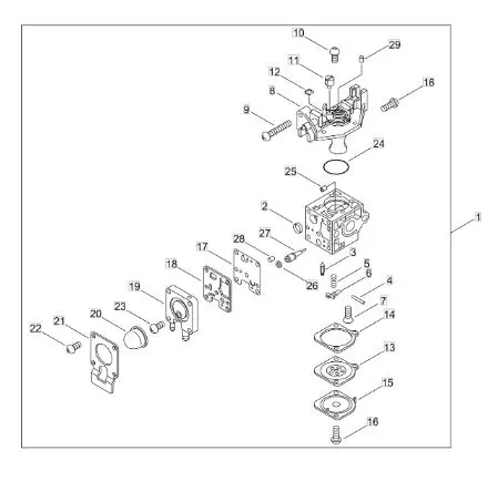 Echo HCS3810ES (38999991 to 389999999) - Carburetor
