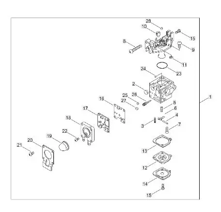 Echo SRM222ESL (38000001 to 38007977) - Carburetor