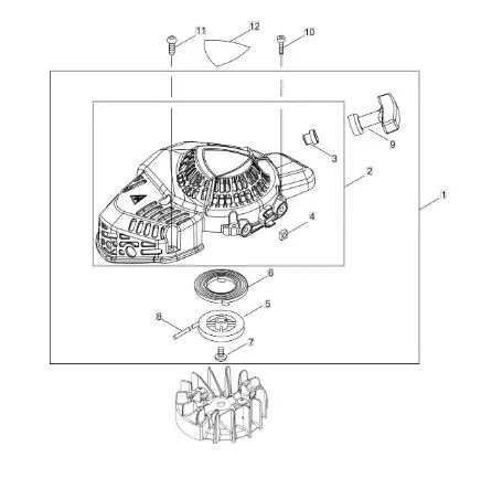 Echo HC2020R (38000001 to 38999999) - Recoil Starter