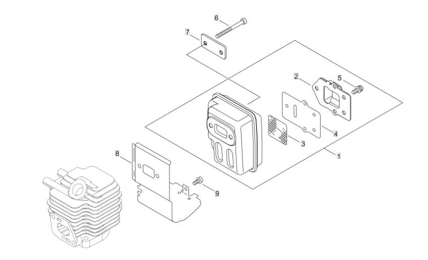 Capture8 Echo GT222ES (38000001 to 38005957) - Muffler