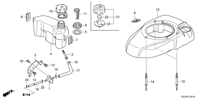 Honda HRS536C5VKEH - Fan Cover, Fuel Tank