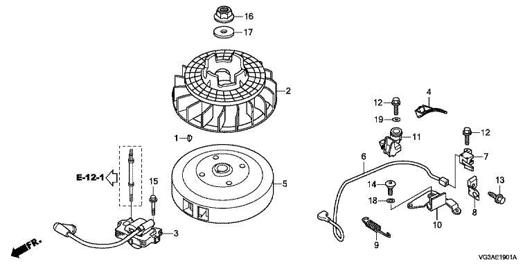 VG3AE1901A Honda HRS536C5VKEH - Flywheel
