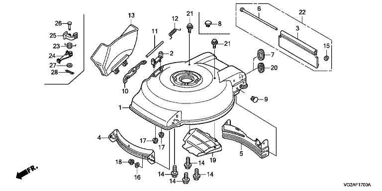 VG3AF1700A Honda HRS536C5VKEH - Cutting Housing