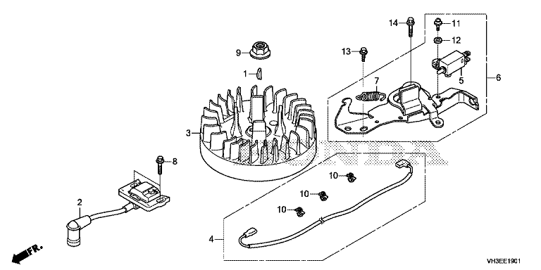 Honda HRG416C1PKEH - Flywheel, Ignition Coil