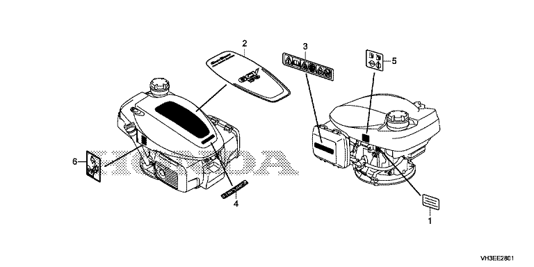 Honda HRG416C1PKEH - Labels