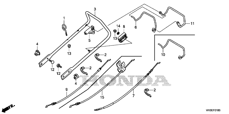 VH3EF0100 Honda HRG466C1PKEH - Handle Pipe