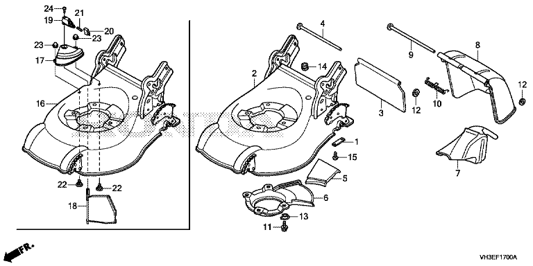 VH3EF1700A Honda HRG416C1SKEH - Cutting Housing