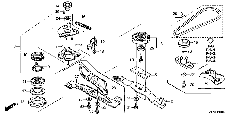 VK77F1900B Honda HRX476C2HYEH - Rotary Blade