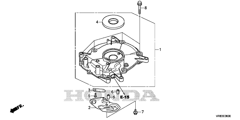 VR83E0600 Honda HRN536C1VYEA - Crankcase Cover