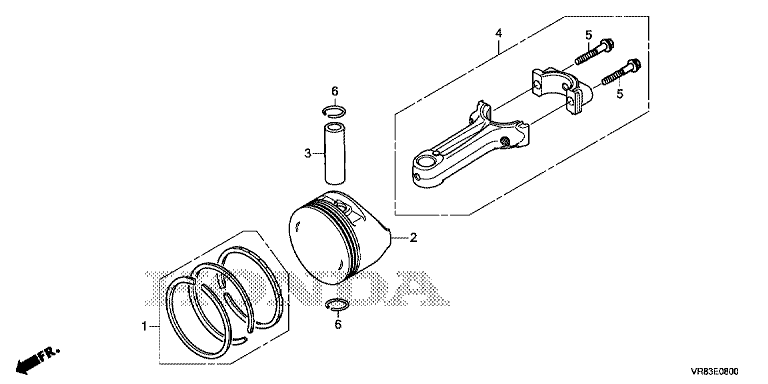 Honda HRN536C1VYEA - Piston, Connecting Rod