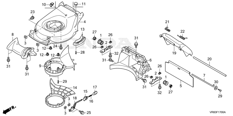 Honda HRN536C1VYEA - cutter Housing