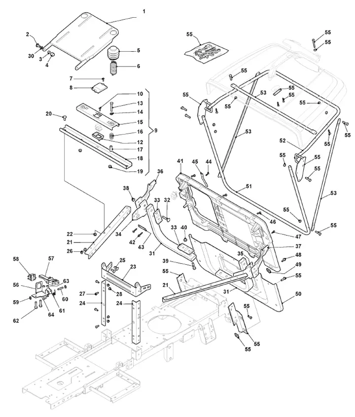 Mountfield MTF66MQ 2T0050483/CAS - Frame