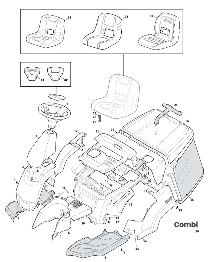 Mountfield MTF66MQ 2T0050483/CAS - Body