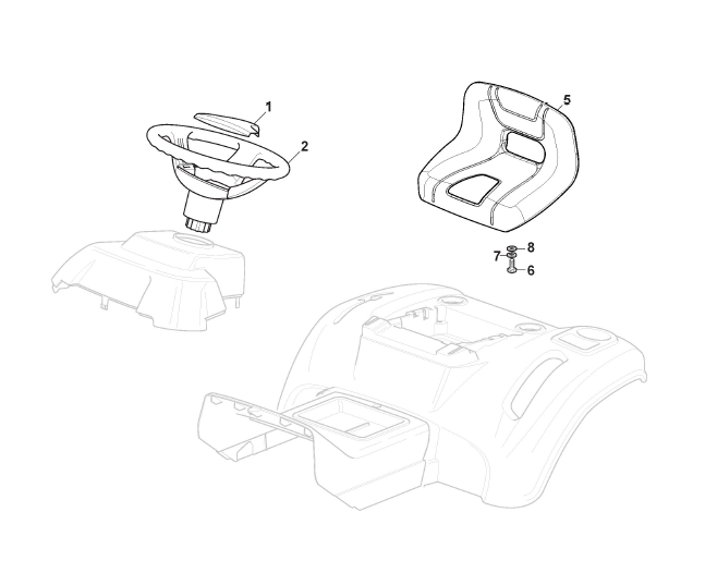 Mountfield MTF84H 2T2105403CAS - Seat, Steering Wheel