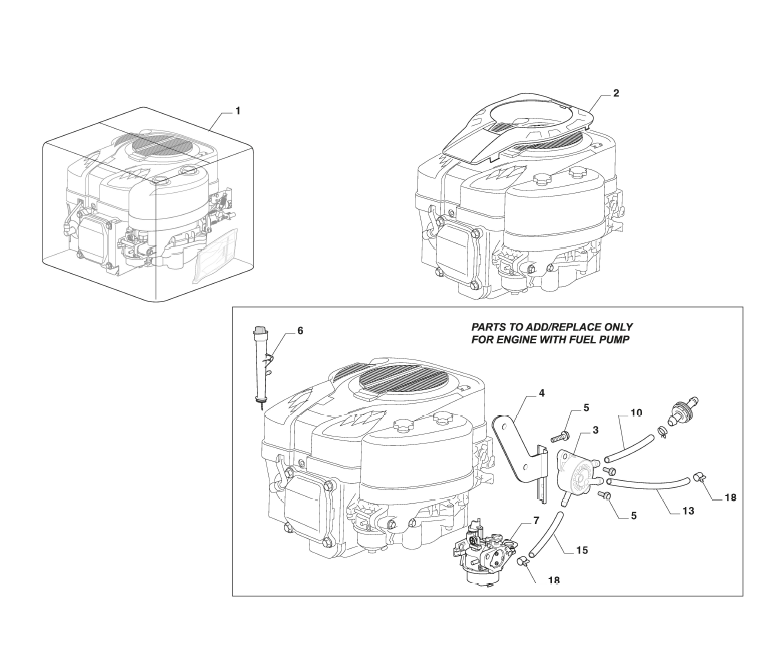 Mountfield MTF108-SD 2T1210403CAS - Fuel Pump