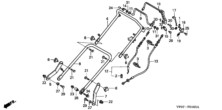 Honda HRD536K4QXEH - Handle Pipe