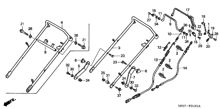 Honda HRD536K4HXEH - Handle Pipe