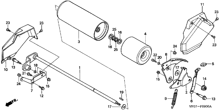Honda HRD536K4QXEH - Rear Roller