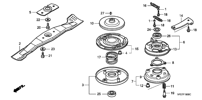 Honda HRD536K4QXEH - Rotary Blade