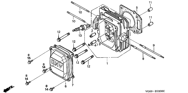 VG09E0200C Honda HRH536K4QXEH - Cylinder head