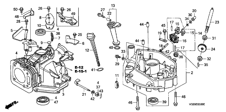Honda HRH536K4HXEH - Cylinder Barrel, Oil Pan