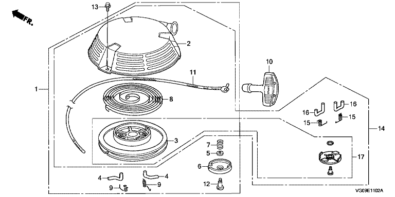 Honda HRH536K4HXEH - Recoil Starter