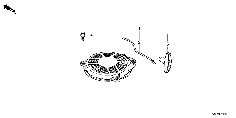 VH77E1101 Honda HRX537C6HYEA - Recoil Starter