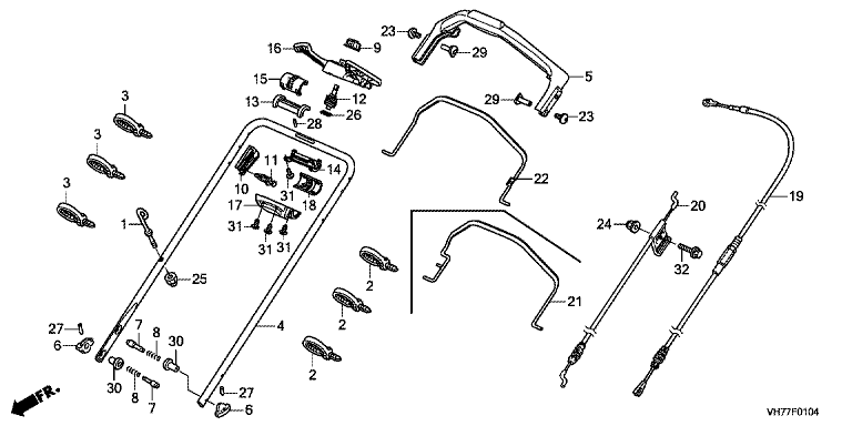 Honda HRX537C6VYEA - Handle Pipe