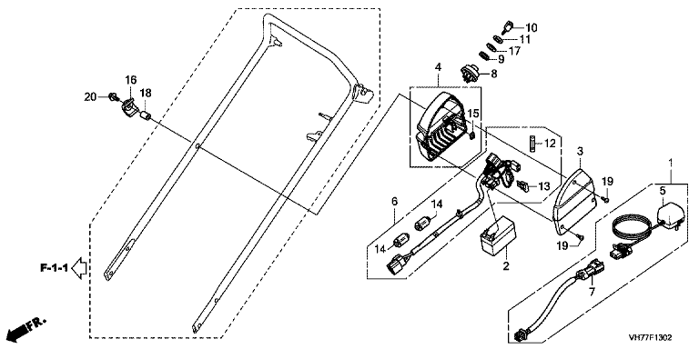 Honda HRX537C6HZEA - Battery, Main Harness