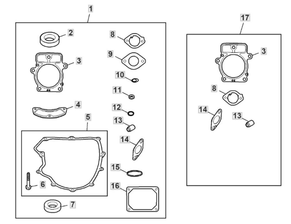 John Deere X354 - Gasket Kit