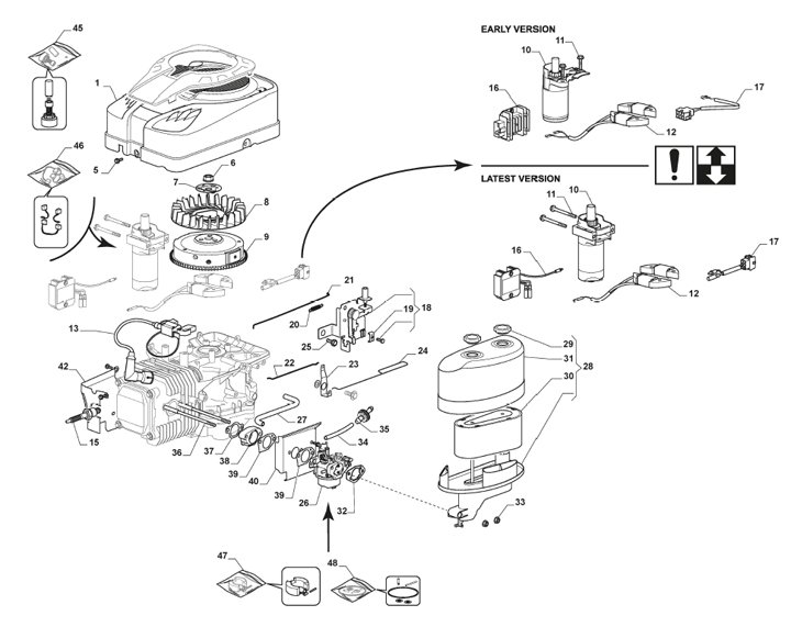 Mountfield 1543H-SD 2T1210483/M20 - Carburetor, Air Cleaner