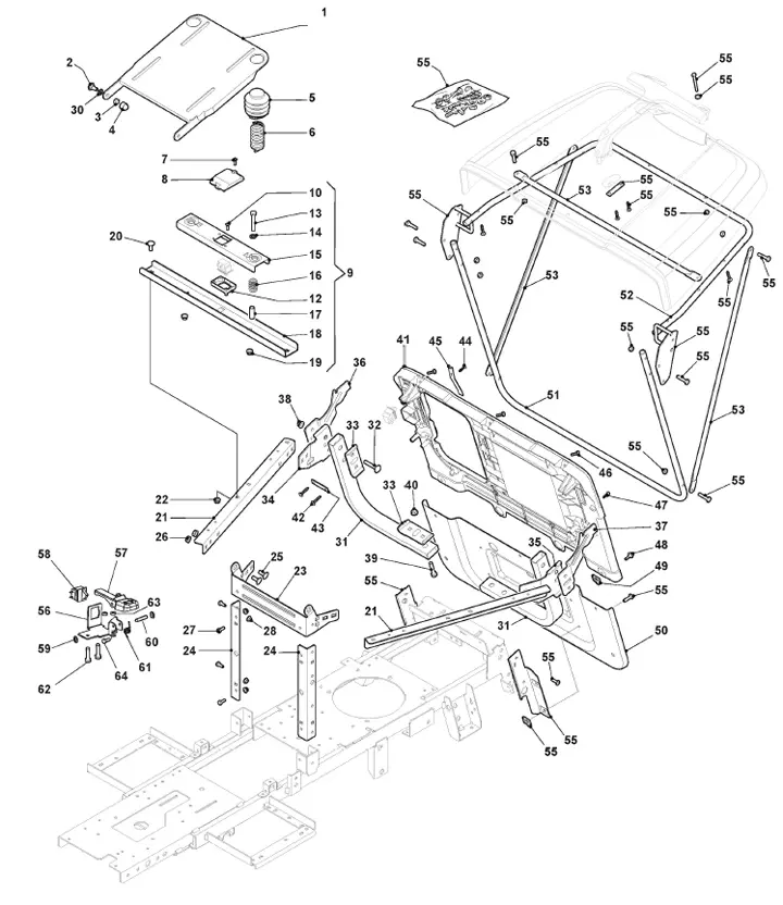 Mountfield 827M 2T0050483/M16 - Frame
