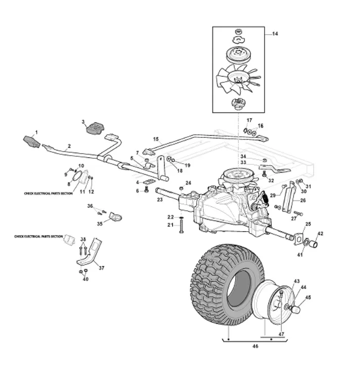 Mountfield MTF108-SD 2T1210403CAS - Transmission