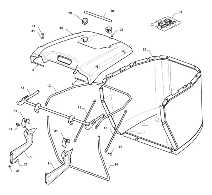 Mountfield MTF84H 2T2105403CAS - Grass Catcher