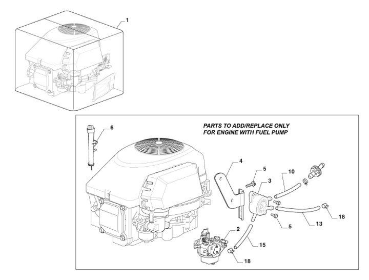 Mountfield MTF84H 2T2105403CAS - Fuel Pump