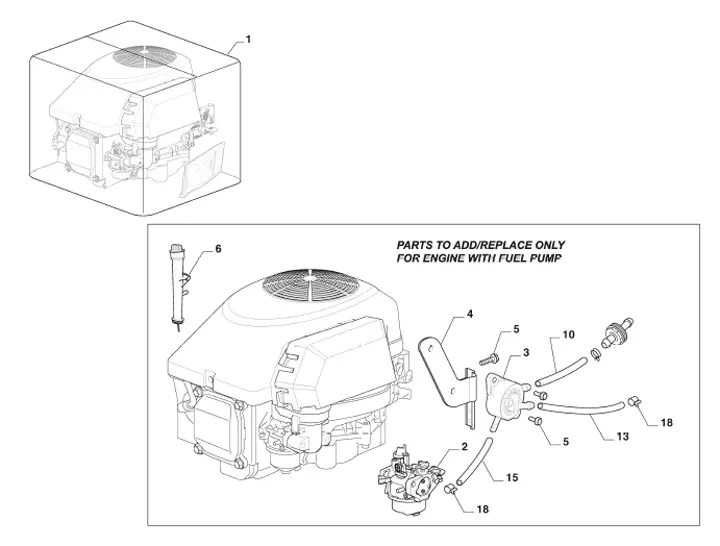Mountfield MTF84H 2T2105403CAS - Fuel Pump