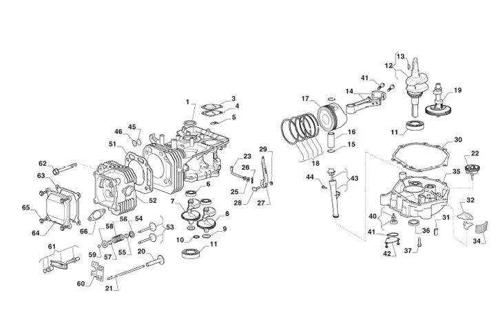 Mountfield MTF108-SD 2T1210403CAS - Piston, Crankshaft