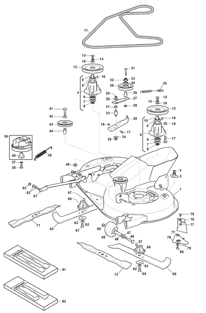 Mountfield MTF84H 2T2105403CAS - Cutting Plate