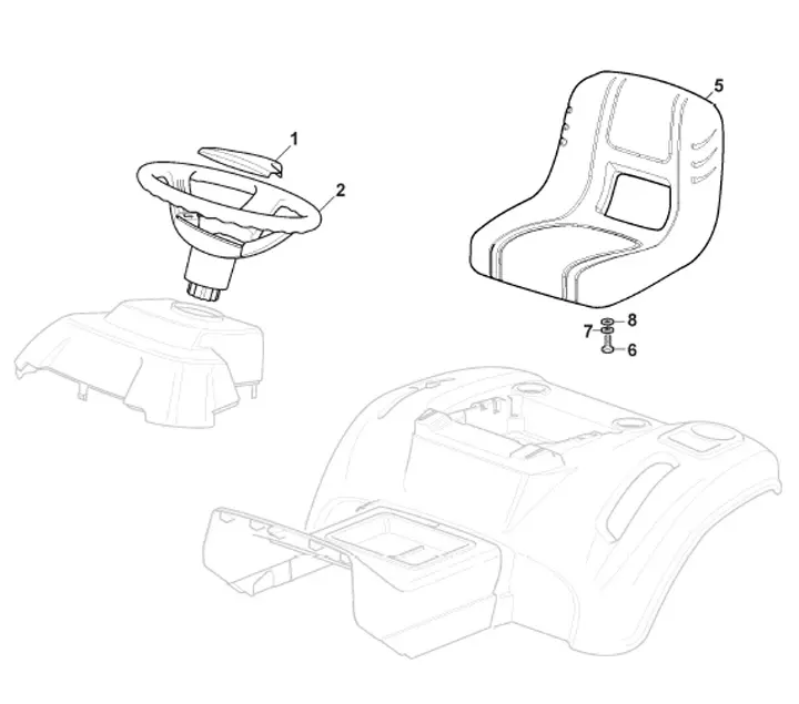 Mountfield MTF108-SD 2T1210403CAS - Seat, Steering Wheel