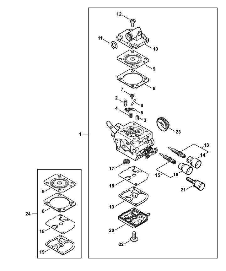 Stihl MS194T - Carburetor 113721