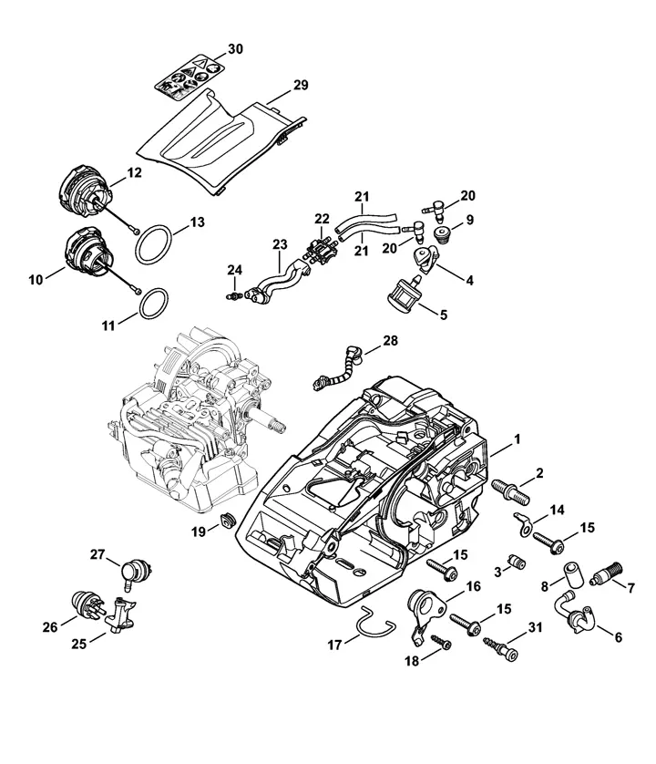 Stihl MS150TCE - Motor Housing