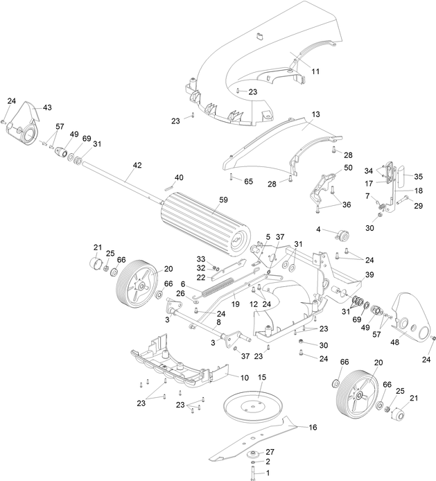 447560 Hayter 617J - Lower Assembly