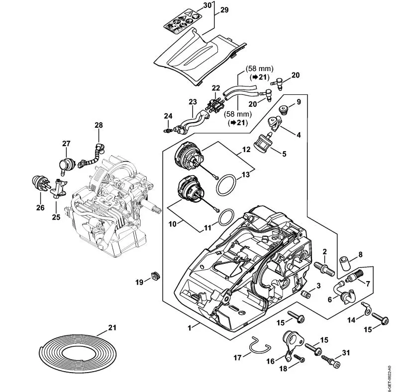 Stihl MS151TCE - Motor Housing