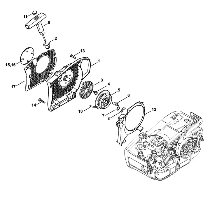 Stihl MS201TC - Rewind Starter