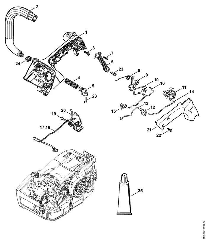 Stihl MS201TC - Handle Housing, Handlebar M-Tronic