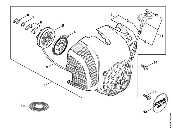 Stihl BG86 - Rewind Starter