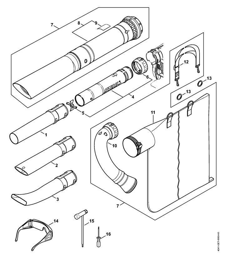 Stihl BG86 - Nozzle, Vacuum