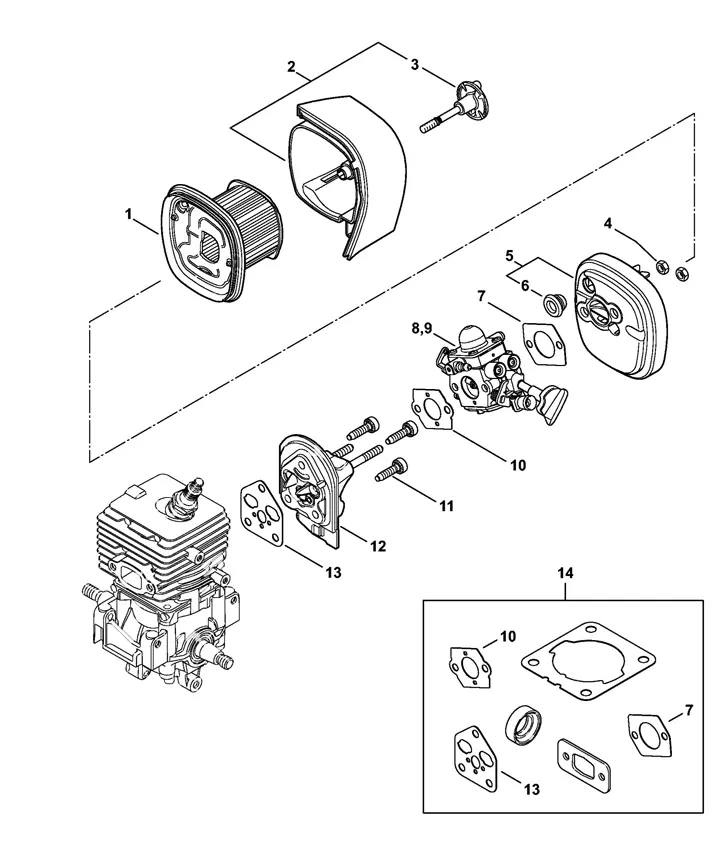 Stihl BG86 - Air Filter, Spacer Flange