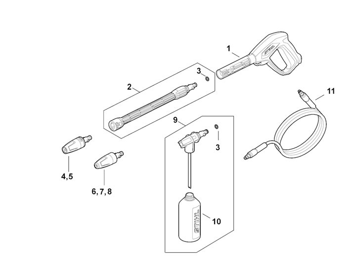 Stihl RE80 - Spray Gun, Lance