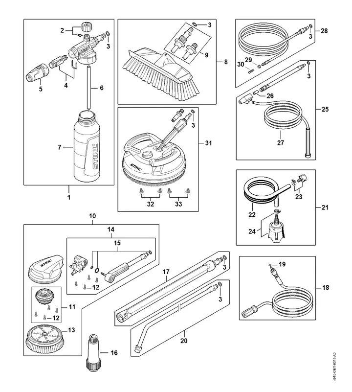 Stihl RE80 to 170 - Accessories